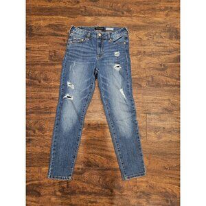 Aeropostale Women's High-Waisted Cropped Jegging Size 6 Destressed